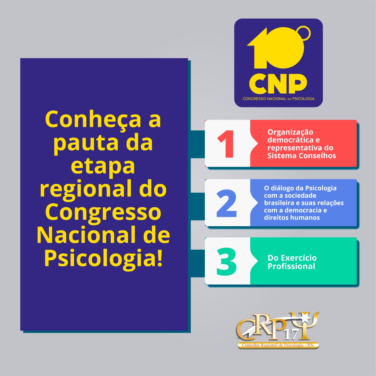 Pauta da etapa regional do CNP - 2019