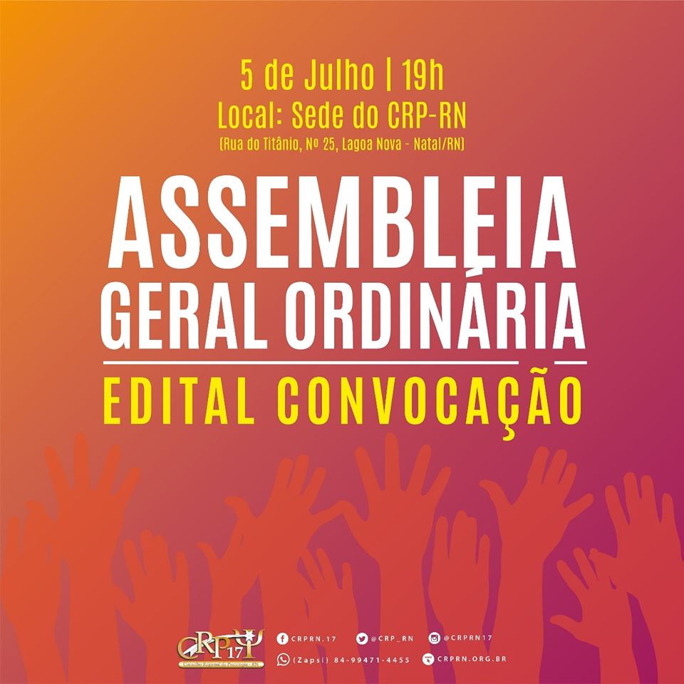 Assembleia Geral Ordinária - Edital Convocação - 5 de Julho de 2019