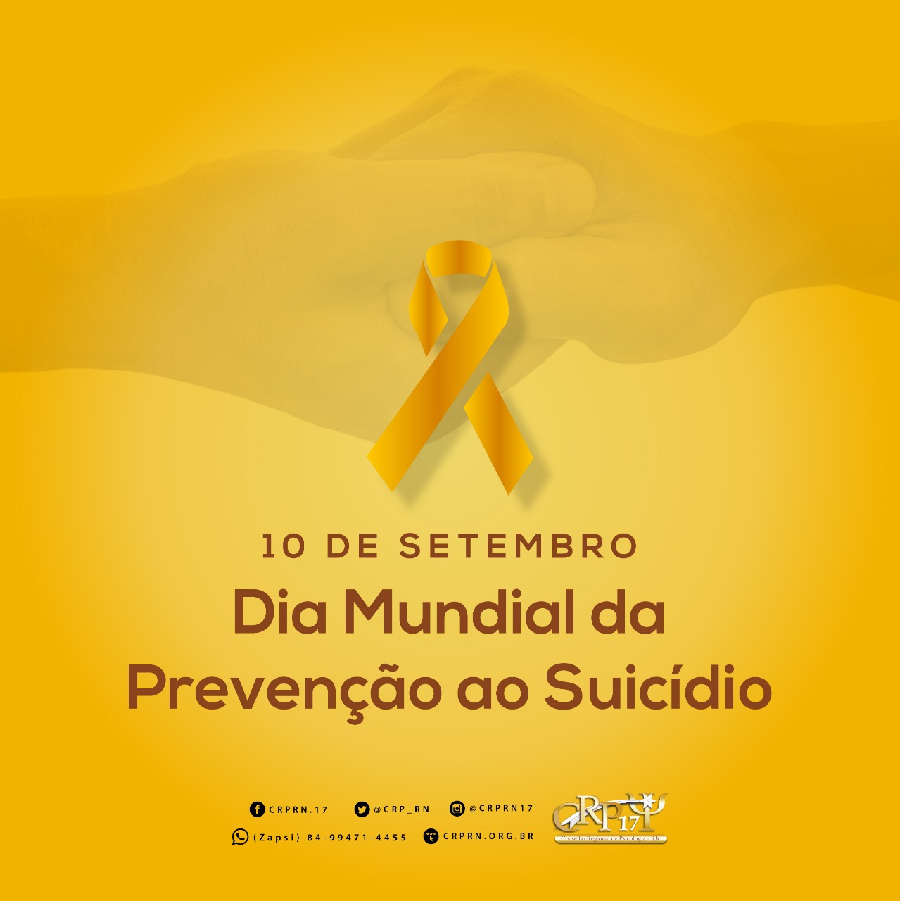 Dia Mundial da Prevenção ao Suicídio - 10 de Setembro